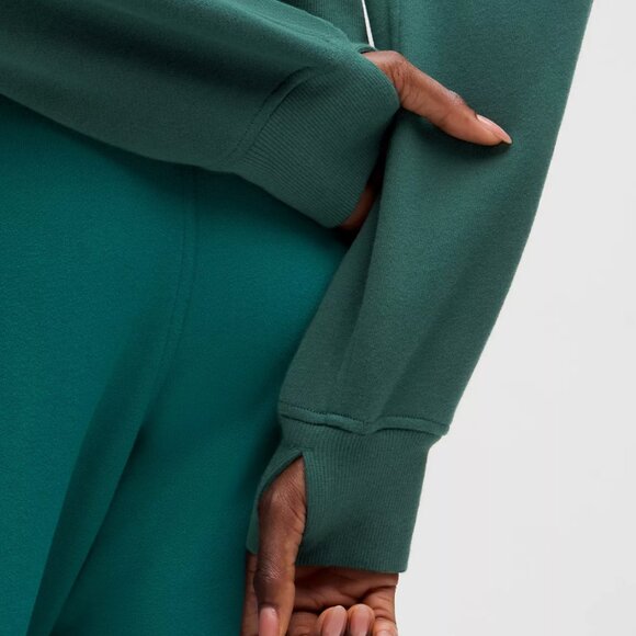 Women's Green Half-Zip Sweater - Picture 5 of 9